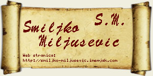 Smiljko Miljušević vizit kartica